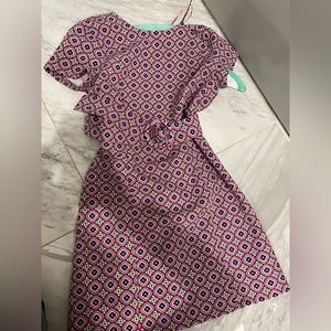 Open back belted dress